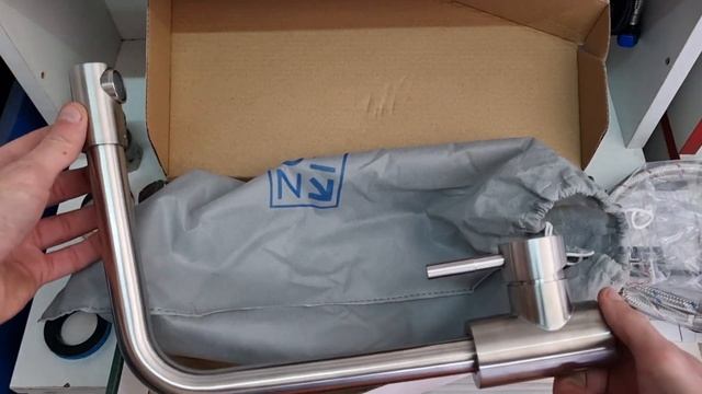 Смеситель для кухни Lidz (NKS) 12 32 015F-13 распаковка кухонный кран нержавейка