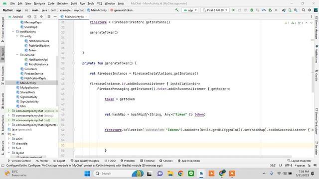 10. Notification & Status Online | Chat Messenger App | Kotlin | Firebase | смотреть онлайн
