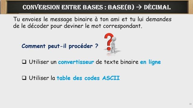 Les algorithmes arithmétiques :Les conversions entre bases ...شعبة العلوم الاعلامية - اعلامية смотреть онлайн