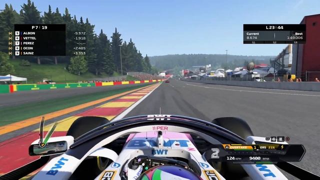 F1 2020 - 100% Race at Circuit de Spa-Francorchamps in Pérez' Racing Point смотреть онлайн