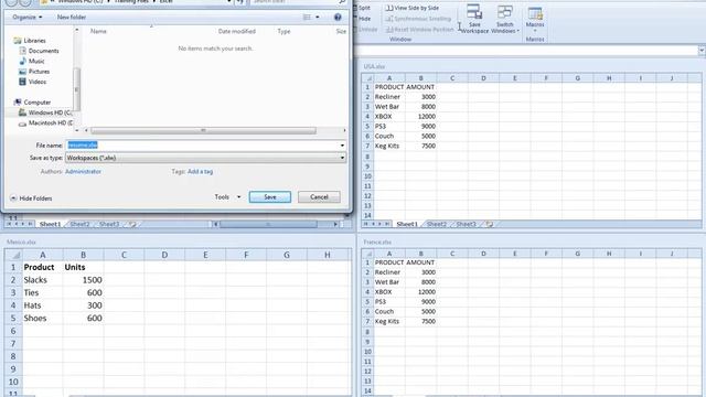 Excel Arrange Windows & Save Workspace смотреть онлайн