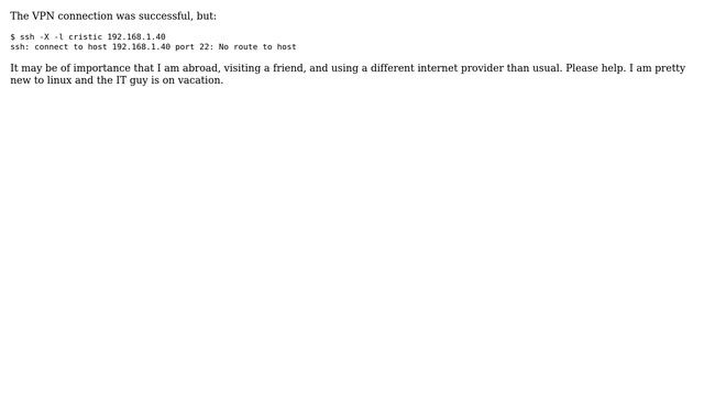 Ubuntu: ssh: connect to host [ip] port 22: No route to host смотреть онлайн