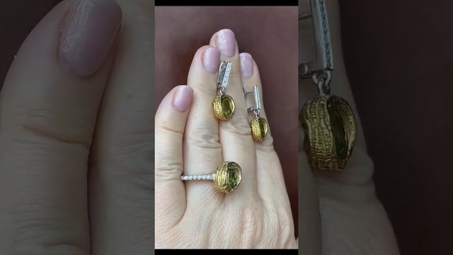 Стильная база! Колдовской хризолит! Серебряные украшения. Цены под видео. смотреть онлайн