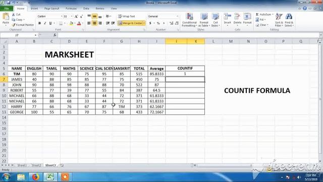 How to use COUNTIF formula in Excel смотреть онлайн