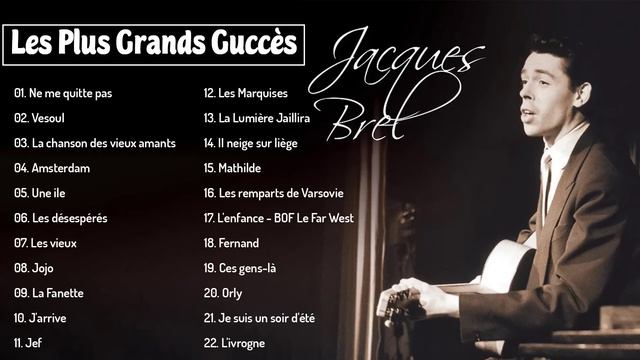 Jacques Brel ✨ Les Plus Belles Chansons  🏆 Meilleur Chansons De Jacques Brel Vol 20 #jacquesbrel