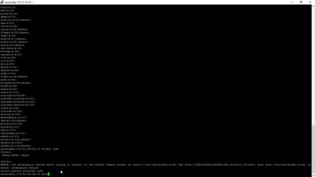 PERMISOS USUARIOS PARA USAR DOCKER Got permission denied while trying to connect to the docker daem смотреть онлайн