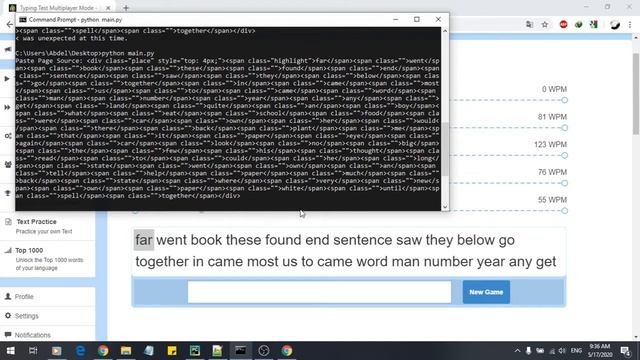10Fastfingers Auto Typing - Python смотреть онлайн
