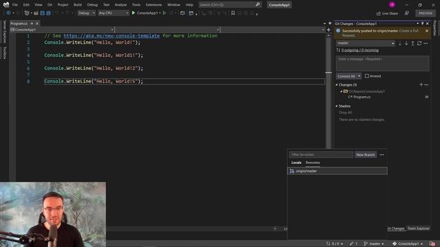 Visual Studio: praca z GITem смотреть онлайн