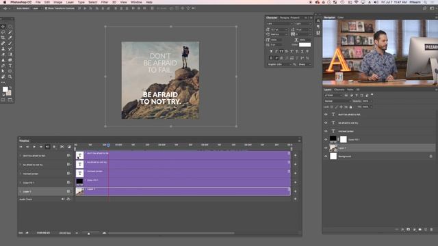 Create an Inspirational Quote Video for Instagram in Photoshop смотреть онлайн