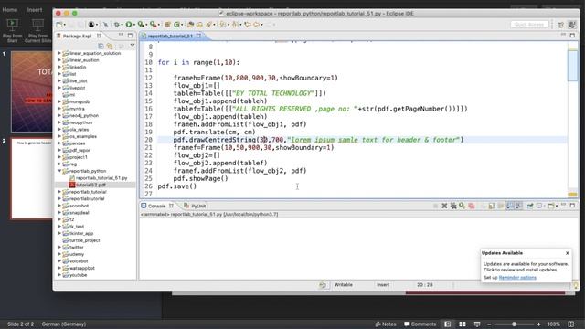 REPORTLAB|REPORTLAB PYTHON TUTORIAL|How To Generate Header & Footer in PDF Using Python|PART:52 смотреть онлайн