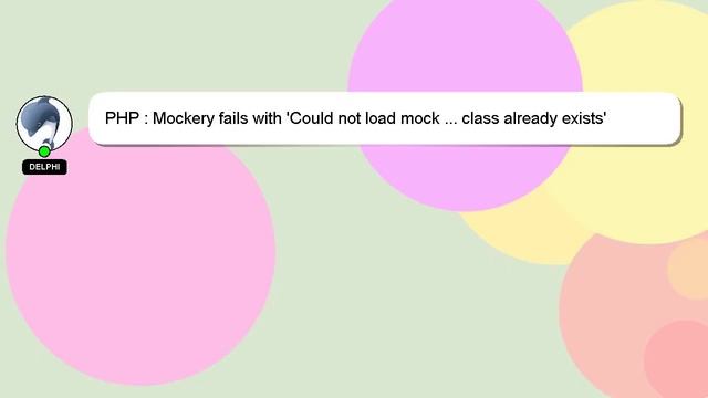 PHP : Mockery fails with 'Could not load mock ... class already exists' when running with --code-co смотреть онлайн