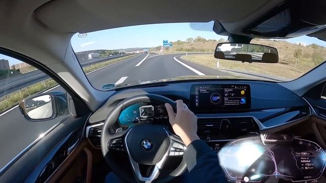 2023 BMW 530d Touring XDrive 286 PS TOP SPEED GERMAN AUTOBAHN DRIVE POV