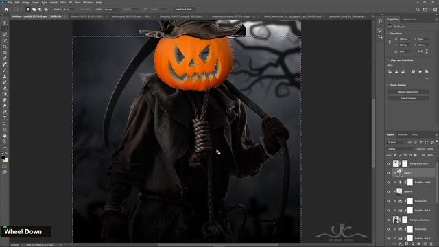 Halloween Scarecrow Poster Photoshop Manipulation Tutorial смотреть онлайн