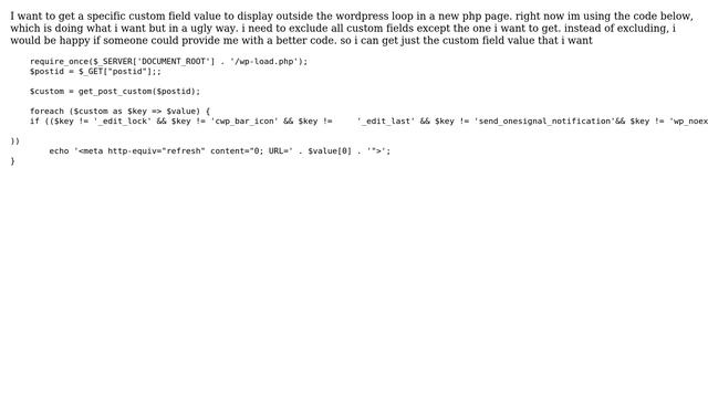 Wordpress: Get custom field outside wordpress loop on new php page смотреть онлайн
