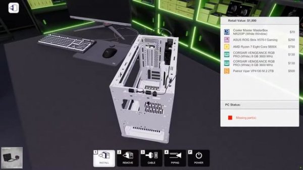 Cooler Master MasterBox NR200P (White Window) with R7 5800x+RTX 3070 (PC building simulator) THAI