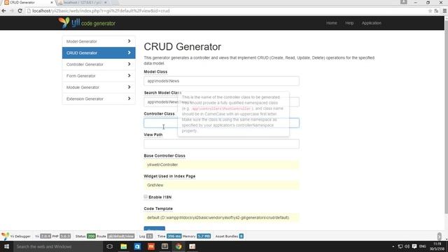16 Yii 2 การแก้ไขชื่อ Controller, การใช้งาน CRUD Generator ไทย(Thai) смотреть онлайн