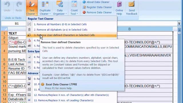 How to Remove User-defined Charcacters in Excel | Excel addins смотреть онлайн