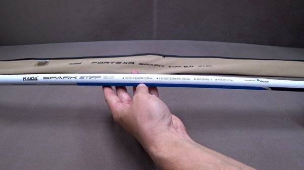 Обзор махового удилища без колец Kaida Fortexa Spark Stiff. За эту цену - лучше удилища НЕТ. KAIDA.