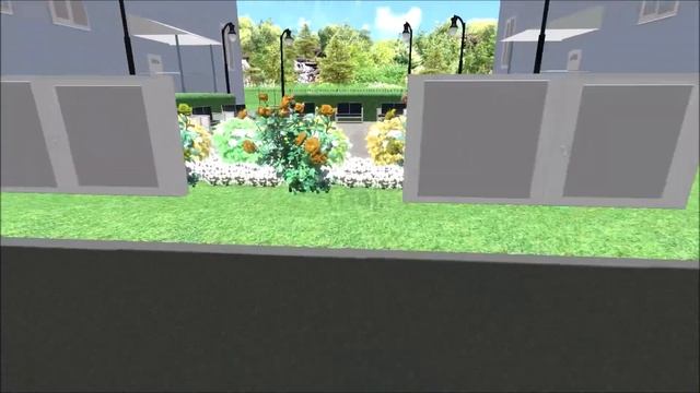 Рендер 3D-модели ландшафтного дизайна смотреть онлайн