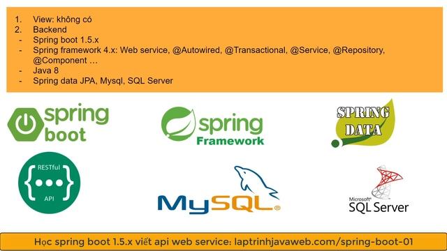 Học lập trình java spring boot 1.5.x framework cơ bản miễn phí, Java backend restful api web servic смотреть онлайн