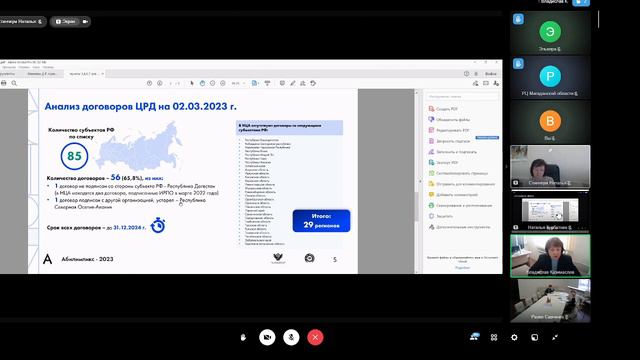 Вебинар с центрами развития движения «Абилимпикс» субъектов Российской Федерации 10.03.2023