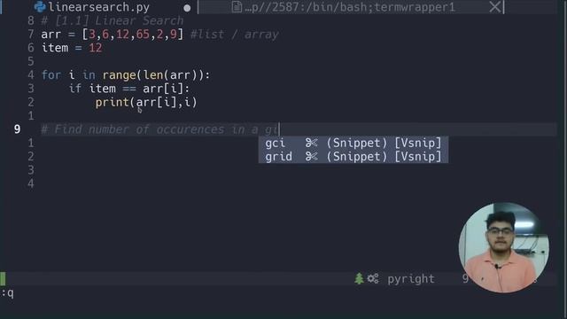 [1.1] Linear Search in Python (with Solved Example) | Algorithms in Python смотреть онлайн