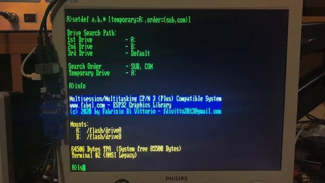 Multitasking - Multisession CP/M 3 (Plus) with ESP32 and FabGL смотреть онлайн