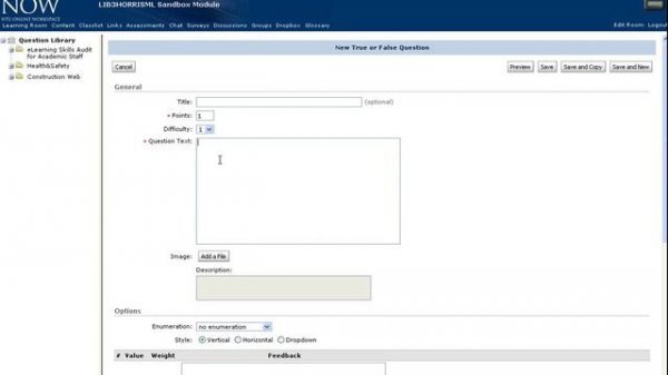 Creating a multi-part image-based true or false question in NOW