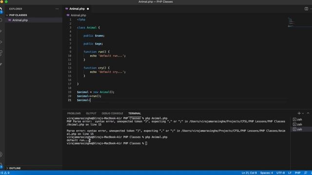 PHP Tutorial (Sinhala) - Classes & Objects смотреть онлайн