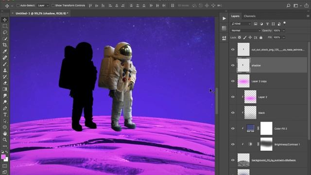Photoshop - Create a Space Galaxy Manipulation Fantasy смотреть онлайн