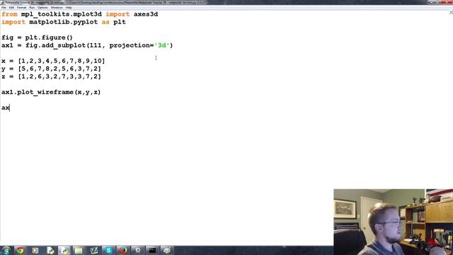 Matplotlib Tutorial 29 - matplotlib 3d intro смотреть онлайн