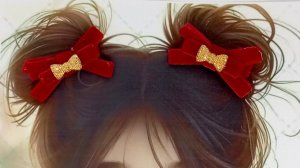 МК. Заколочки из бархатной ленты за 15мин.