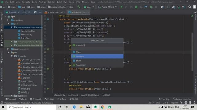 How To Make Music Player Notification In Android Studio | Notification Status Bar MediaStyle Part 2 смотреть онлайн