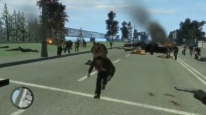 Ужасный АПОКАЛИПСИС в GTA:4 - Сбрасываем машины на зомбарей