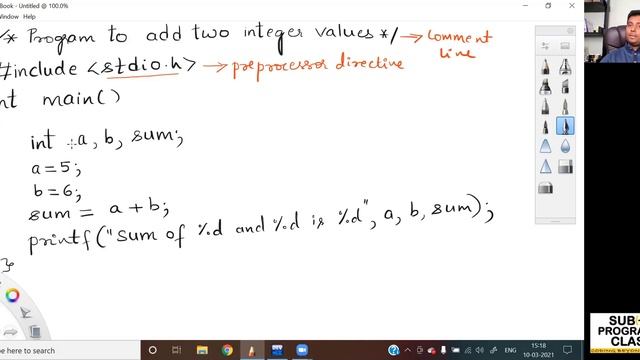C Program To Add Two Integer Values | Lesson-11 | Learn C Programming From Subhash K U смотреть онлайн