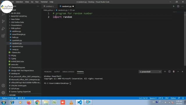 How to Write Random Number Program On Python || Visual Studio || Python Programming With RK 2021 || смотреть онлайн