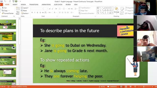 Grade 5 English Present Continuous Tense Zoom session смотреть онлайн