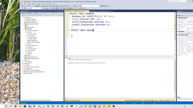 How To Create A Stage Area Table Using MS SQL SERVER 2017