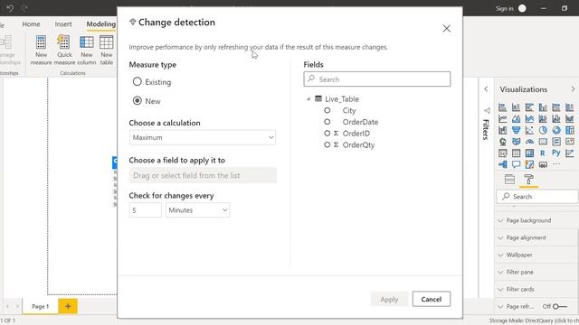 Power BI Auto Page Refresh for Direct Query | Change detection on a table for Direct Query смотреть онлайн