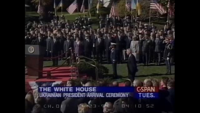 Anthems of Ukraine and the United States — Ukraine visit USA • 22 November 1994 смотреть онлайн