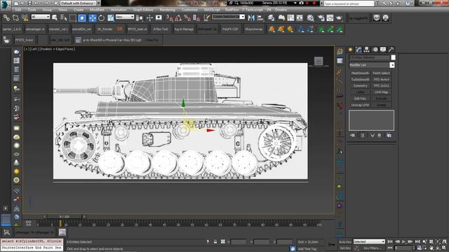 create tank PzKpfw III 3Ds max party 5 создаем немчурскийй танк часть 5 смотреть онлайн