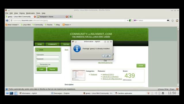 Linux MInt-UGB Editores de PHP смотреть онлайн