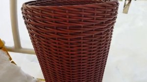 Кашпо-конус. Плетение из ротанга.  Такого вы еще видели!