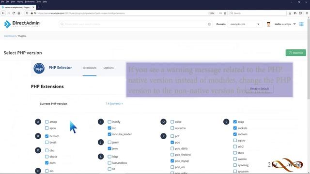 How to Enable the GD extension of PHP using CloudLinux Selector in DirectAdmin смотреть онлайн