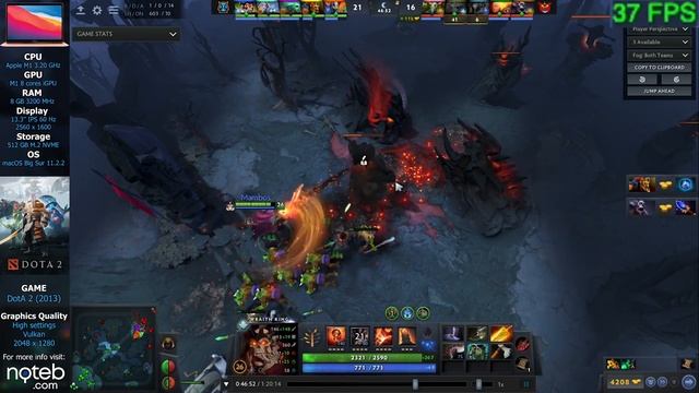 DOTA 2 - Apple MacBook AIR M1 [ 8-core ] смотреть онлайн