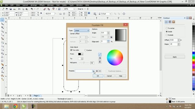 How to make gold plated colors in Corel Draw смотреть онлайн
