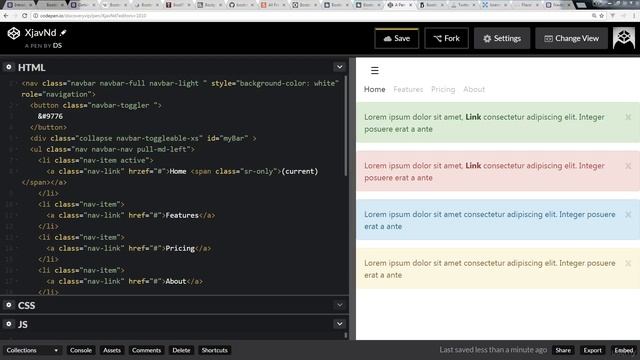 135 responsive navbar bootstrap смотреть онлайн
