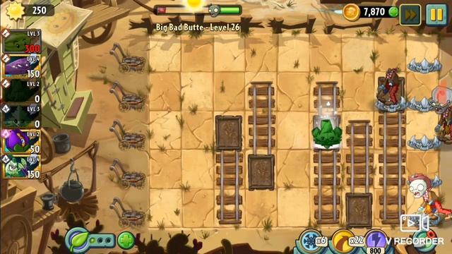 Plants Vs Zombies 2 Gameplay Beating a Hard round without Sun Producers or Losing a Law Mower смотреть онлайн
