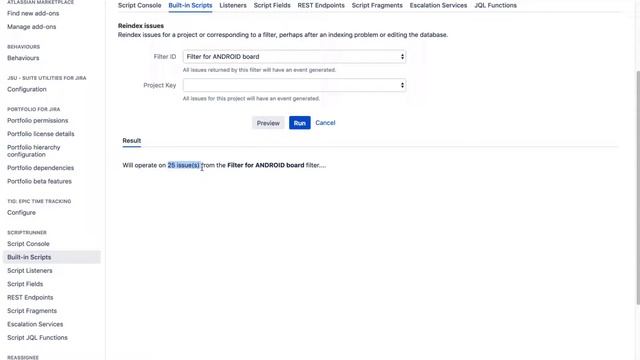 ScriptRunner - Reindex issues смотреть онлайн