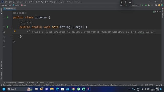Write a java program to detect whether a number entered by the user is an integer or not. смотреть онлайн